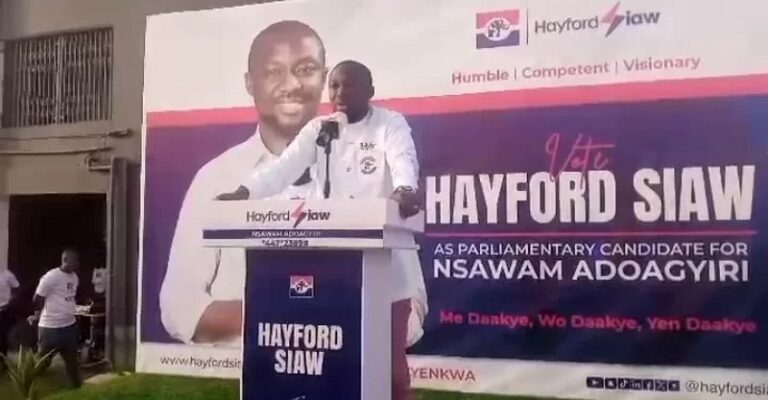 Tension in Nsawam Adoagyiri as Hayford Siaw’s posters are defaced
